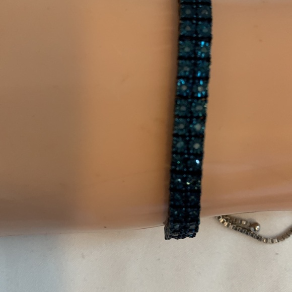 BLUE DIAMOND BRACELET, BOLO, (HPHT), SIZE 4-9.50” LONG - Picture 5 of 8